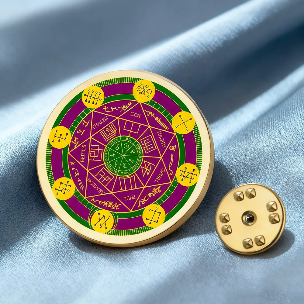 داوابارا ختم الملائكة السبعة بروش الإيمان نعمة تعويذة دبابيس التلبيب الفولاذ المقاوم للصدأ اكسسوارات للرجال والنساء