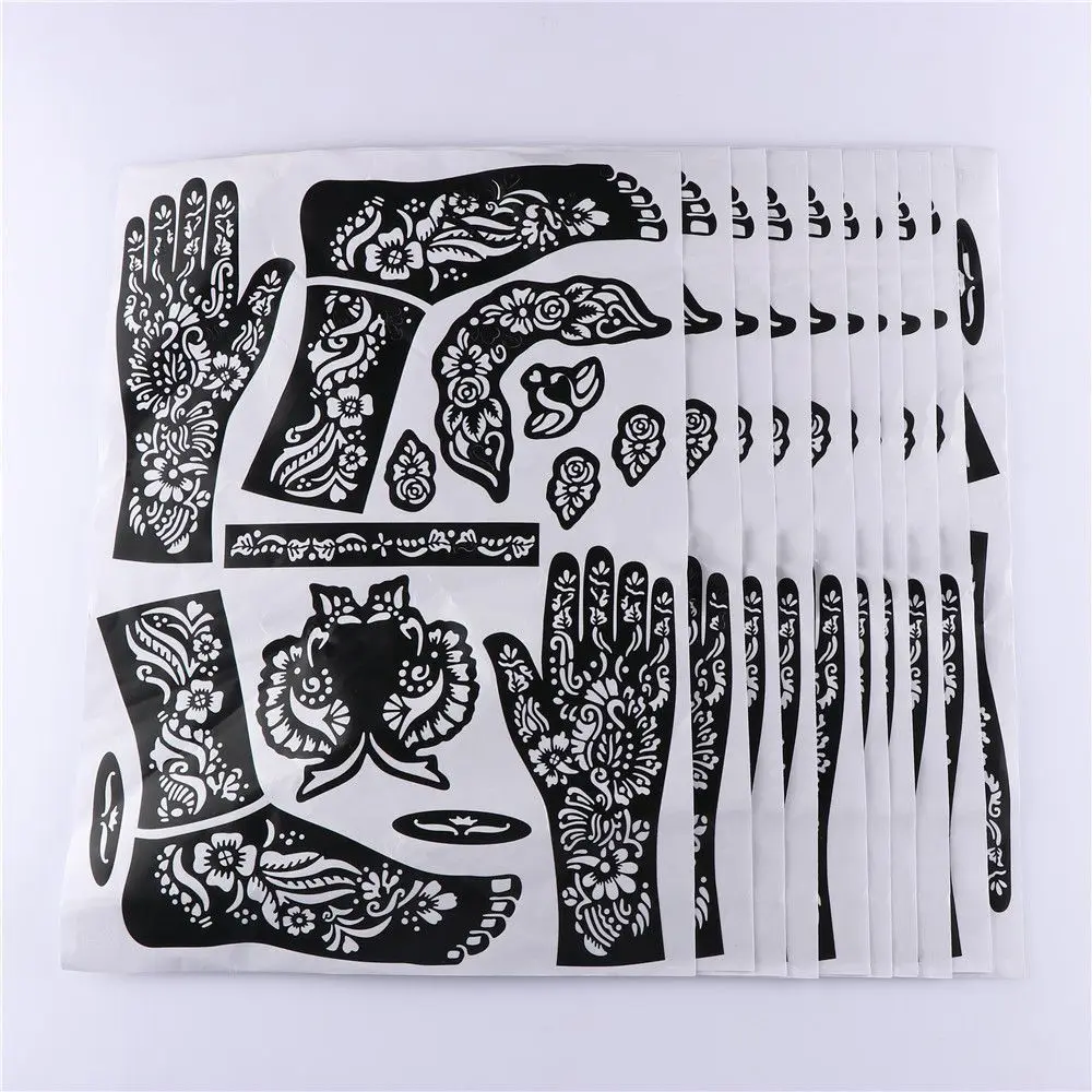 1 Sheet Painting Face Paints Airbrush Body Art Template Temporary Decal  Stencils India Henna Kit