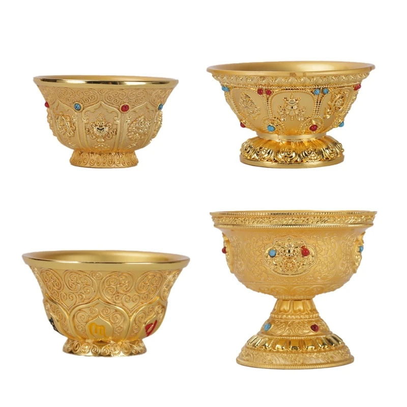 Ручная резная чашка для святой воды, тибетские буддийские чаши для подношений, чашки, латунная чаша, Прямая доставка Ручная резная чашка для святой воды, тибетские буддийские чаши для подношений, чашки, латунная чаша, Прямая доставка