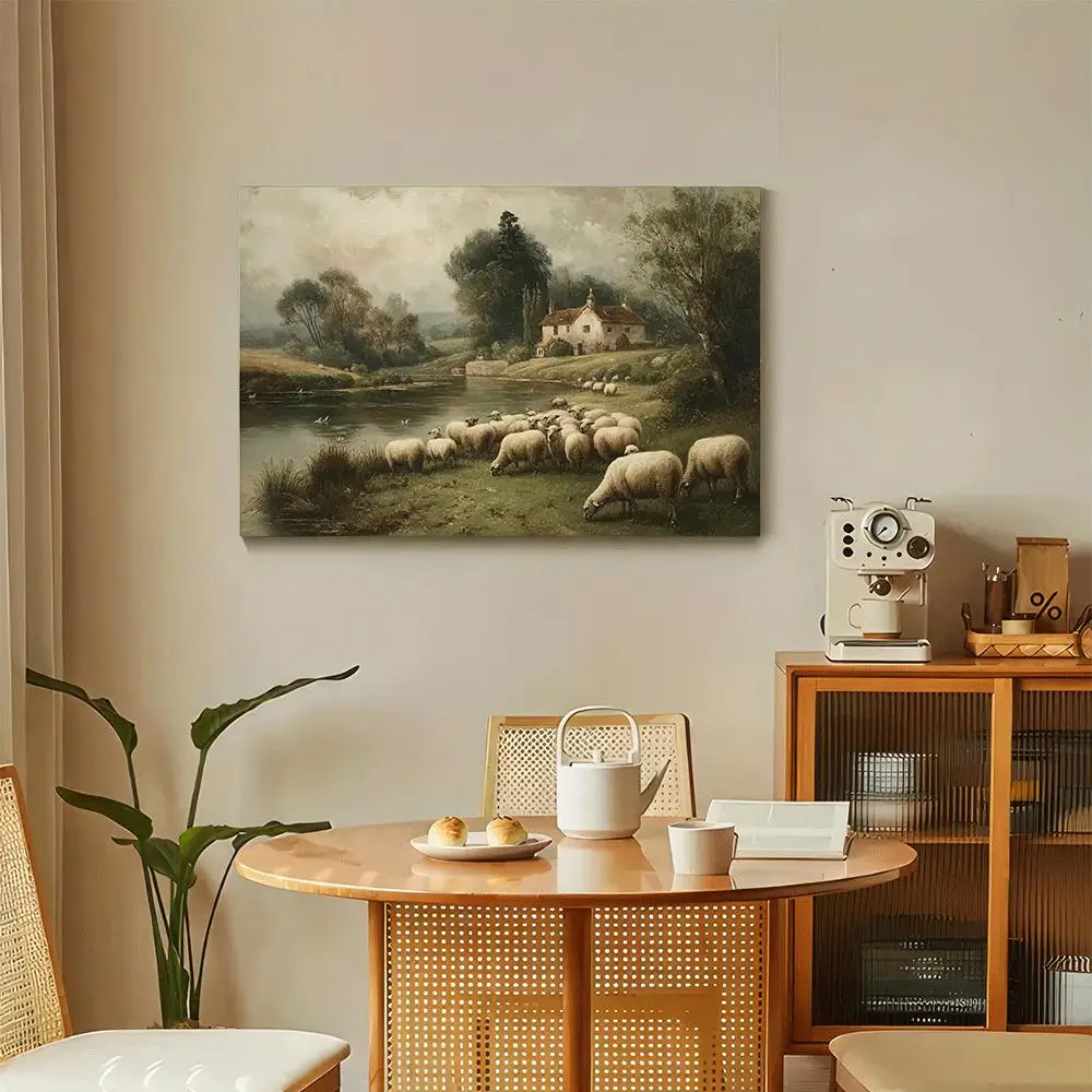 quebra-cabecas-de-500-1000-1200-2000-pecas-o-rebanho-de-ovelhas-junto-ao-riacho-decoracao-moderna-para-quarto-e-sala-de-estar-presente