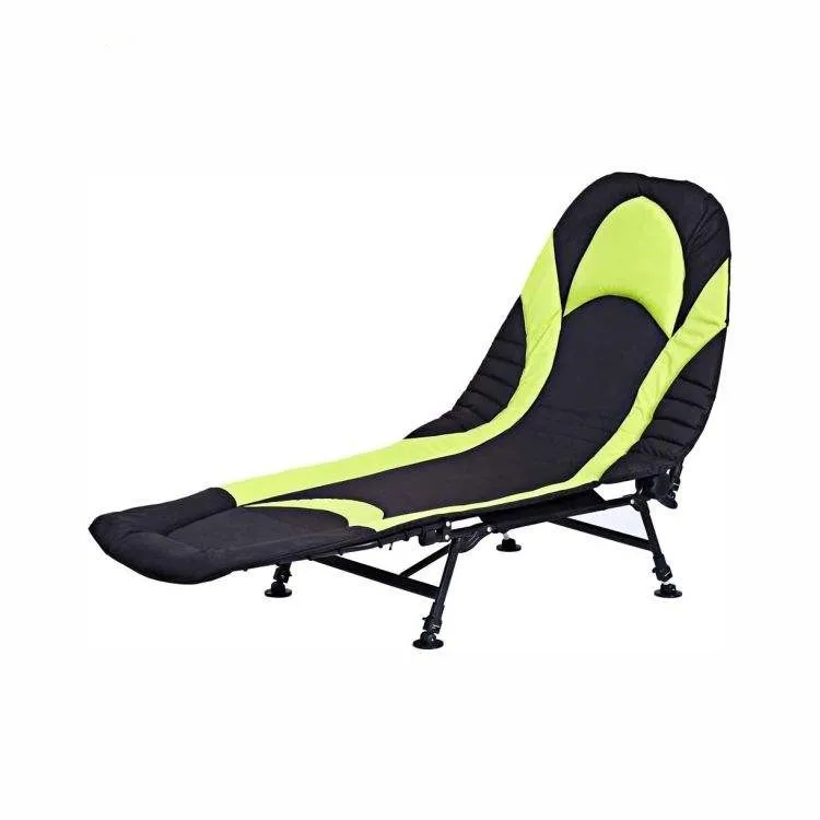 Portable High Back Multifunction Outdoor Oxford Steel Camping Chaise Chair Folding Camping Lying Chair