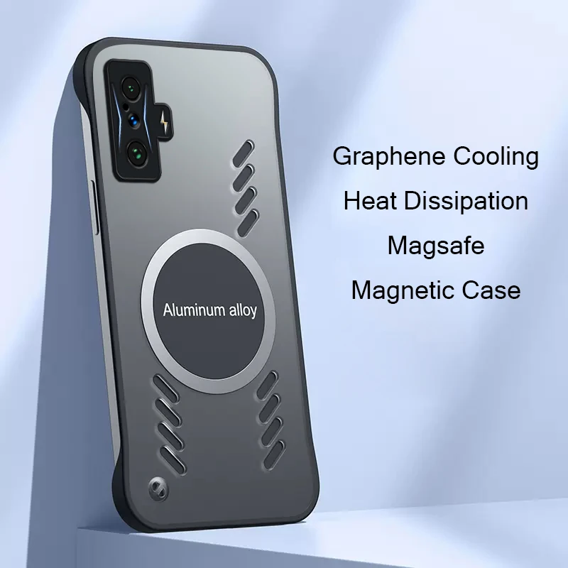 

Frameless Heat Dissipation Case For Redmi K50 Gaming K50 Pro Ultra Case Magnetic Graphene Cooling Wireless Charging TPU Cover