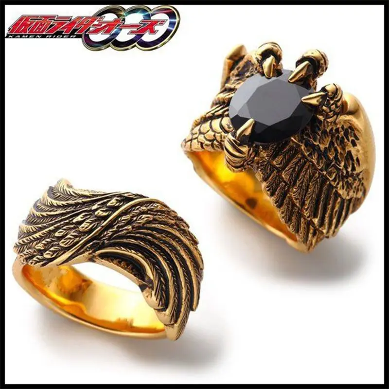

Kamen Rider OOO Anku Eagle Claw Eagle Feather Ring Anime Accessories Ring