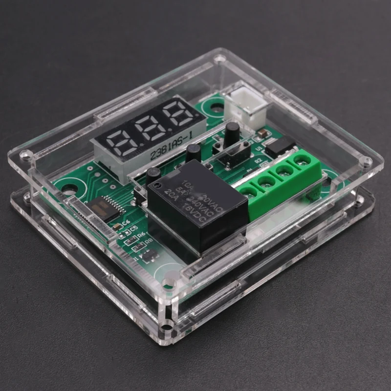 4 PCS W1209 DC Módulo Controlador de Temperatura Digital Interruptor Eletrônico do Módulo de Controle de Temperatura com Caso Acrílico