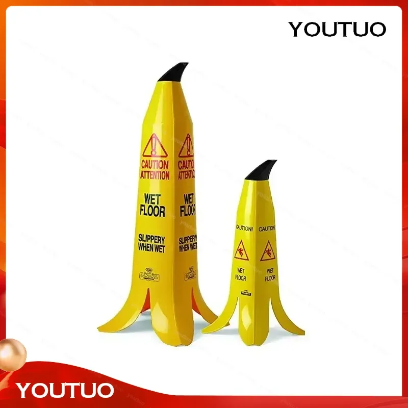 for Customized Banana Peel Cone Hotel Caution Slippery Warning Sign Notice Board Car Parking Safety Warning Signs