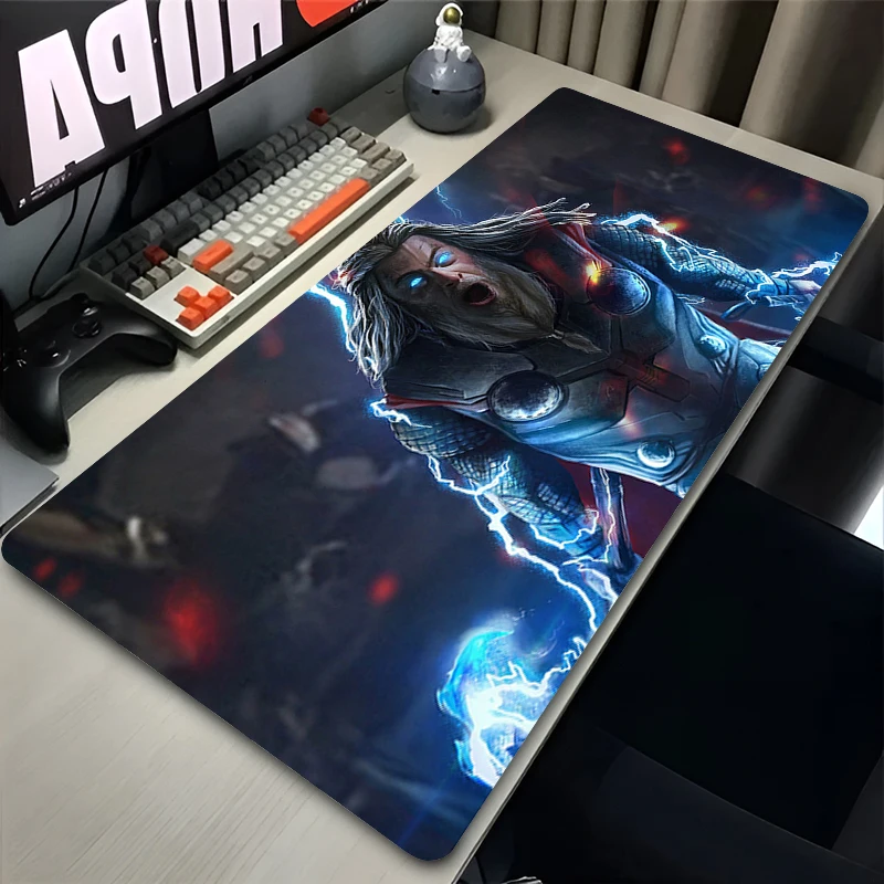 Marvel Thor God Mouse Pad Anime HD Rubber Keyboard Mousepad Suitable For Office Desk Laptops Gaming Accessories Non Slip 900x400