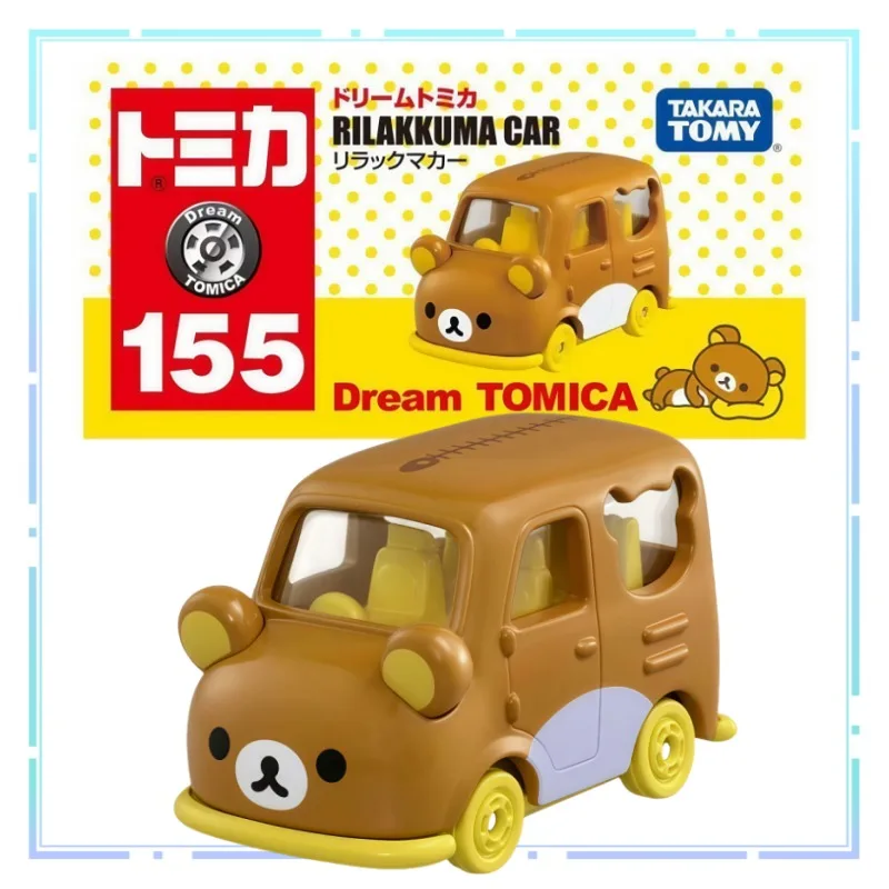 

Genuine TOMY Rilakkuma Alloy Car KORILAKKUMA CAR Simulation Collection Vehicle Cartoon Merchandise Figurines Model Toys Gifts