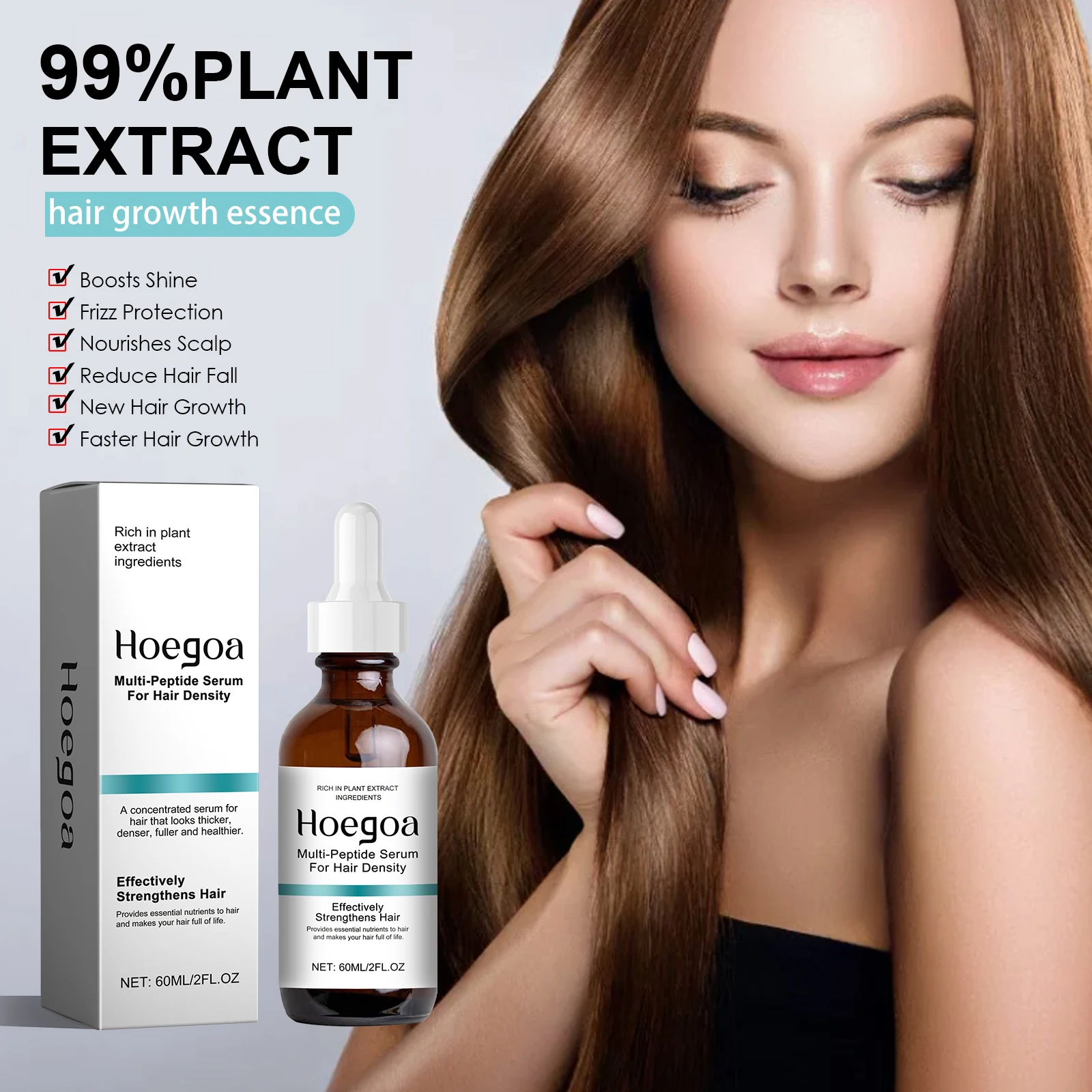 Natural Plant Extract Scalp Serum Revitalizing Strengthen Hair Roots Repair Breakage Shedding Damaged Smoothing Hair Essence Oil