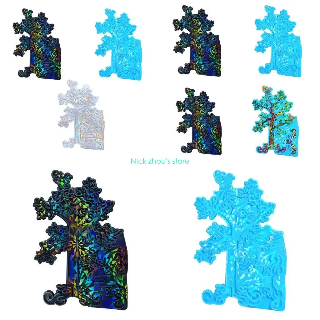 

E15E рождественское древнее дерево голографические формы кристалл эпоксидная смола силиконовая форма декор