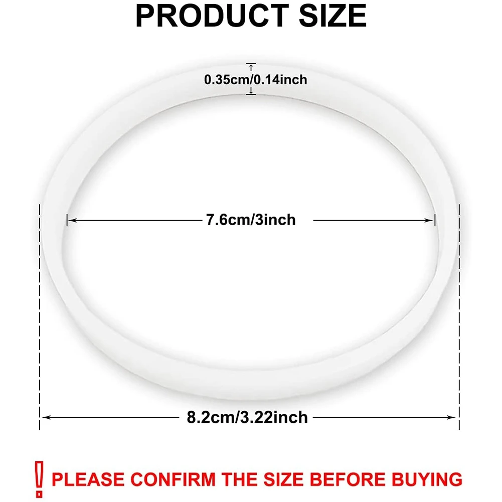 Juntas de Borracha de Substituição para Ninja Juicer Blender Copos, O-Ring Branco, Peças Selos, Bl770 Pequeno, Pacote 6