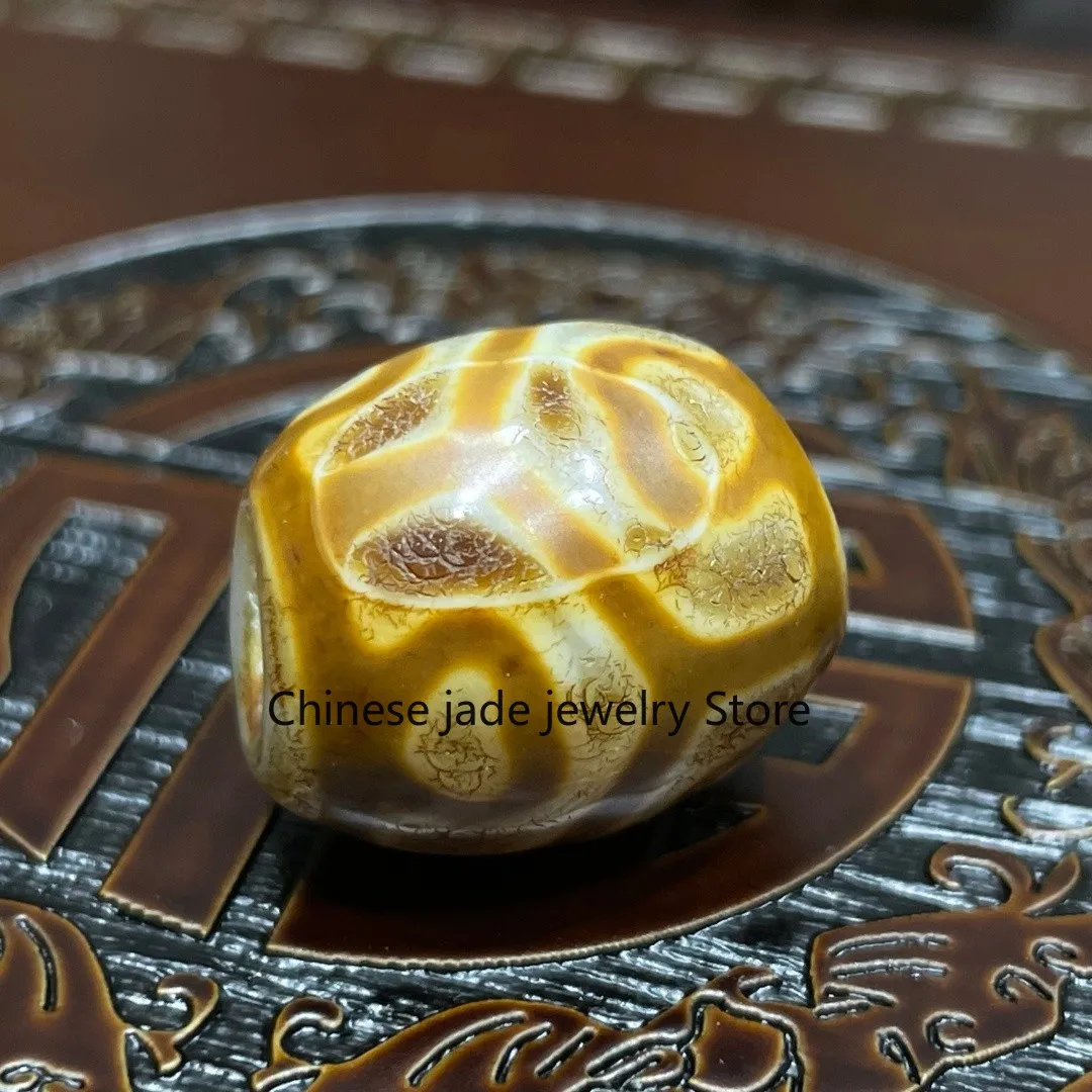 Tibetan Nepalese Himalayan Ancient agate Old Dzi Talisman 6 eye Bead Amulet 2