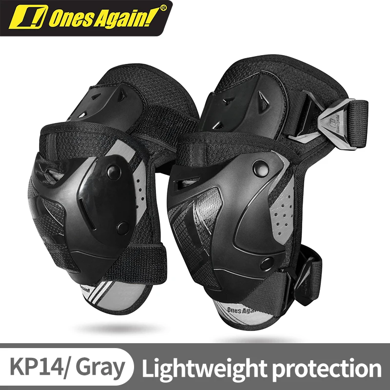 Ones Again KP14 Motorcycle Knee Pads Lightweight Breathable Short Motorcycle Knee Pads 2 Piece CE Moto Motocross Riding Knee Pad