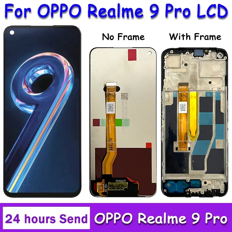 6.6 inch For Oppo Realme 9 Pro 9Pro LCD Frame Display Screen Touch Screen Panel Digitizer For Realme9 Pro RMX3471 RMX3472 LCD