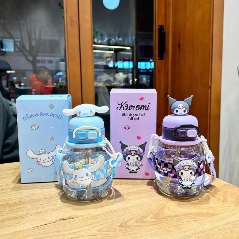 

Sanrio Cinnamoroll Kuromi пластиковая чашка для воды большой емкости портативная студенческая на открытом воздухе дома кампус мультфильм хит продукт милый