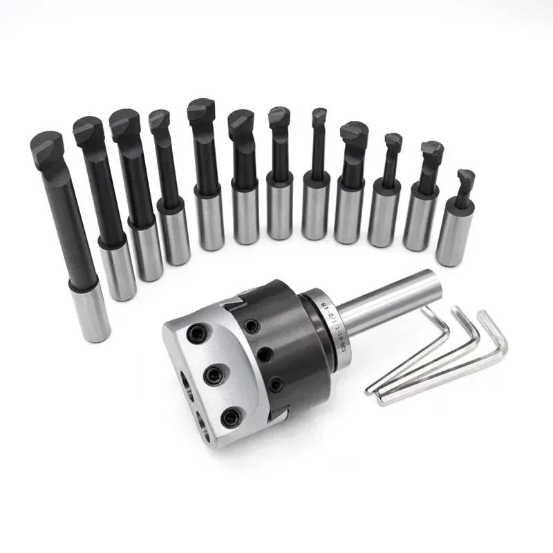 F1-12-50mm Boring tools MT2 MT3 MT4 C20 C25 NT30 BT30 R8 tool holder12mm Draw Bars Boring Head Tool Set F1-50