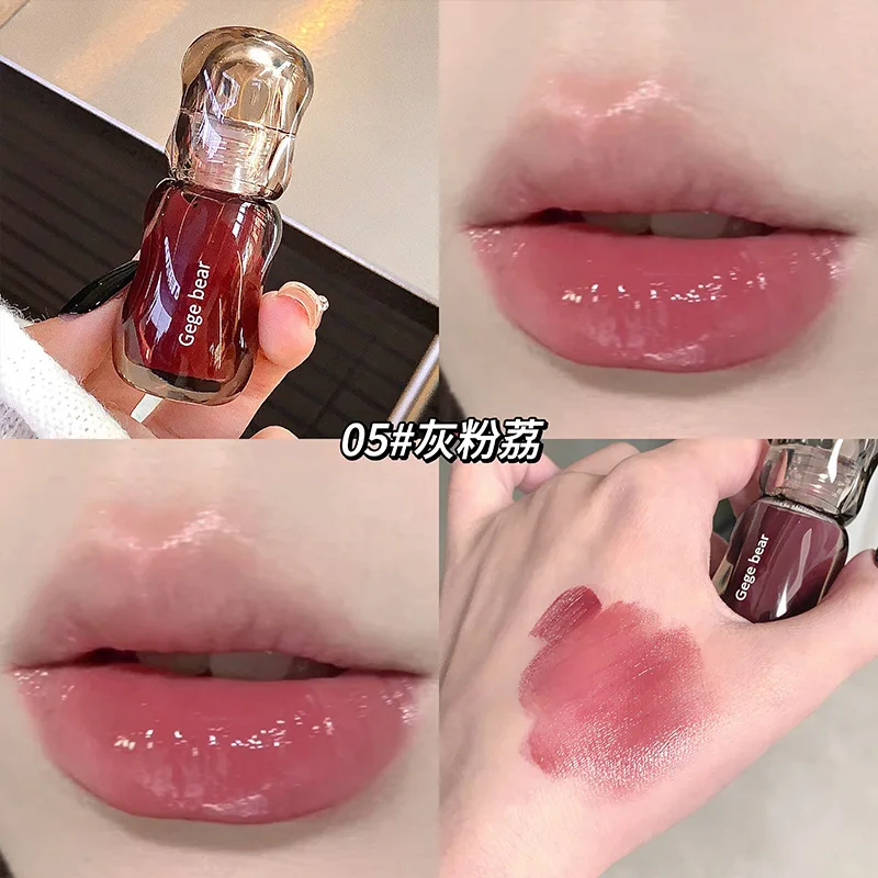Gelee Spiegel Lip Glasur Kristall Glanz Lip Tint Nicht-stick Lip Tint Anhaltende Kosmetische Flüssigkeit Feuchtigkeitsspendende Make-Up Luxus Frau