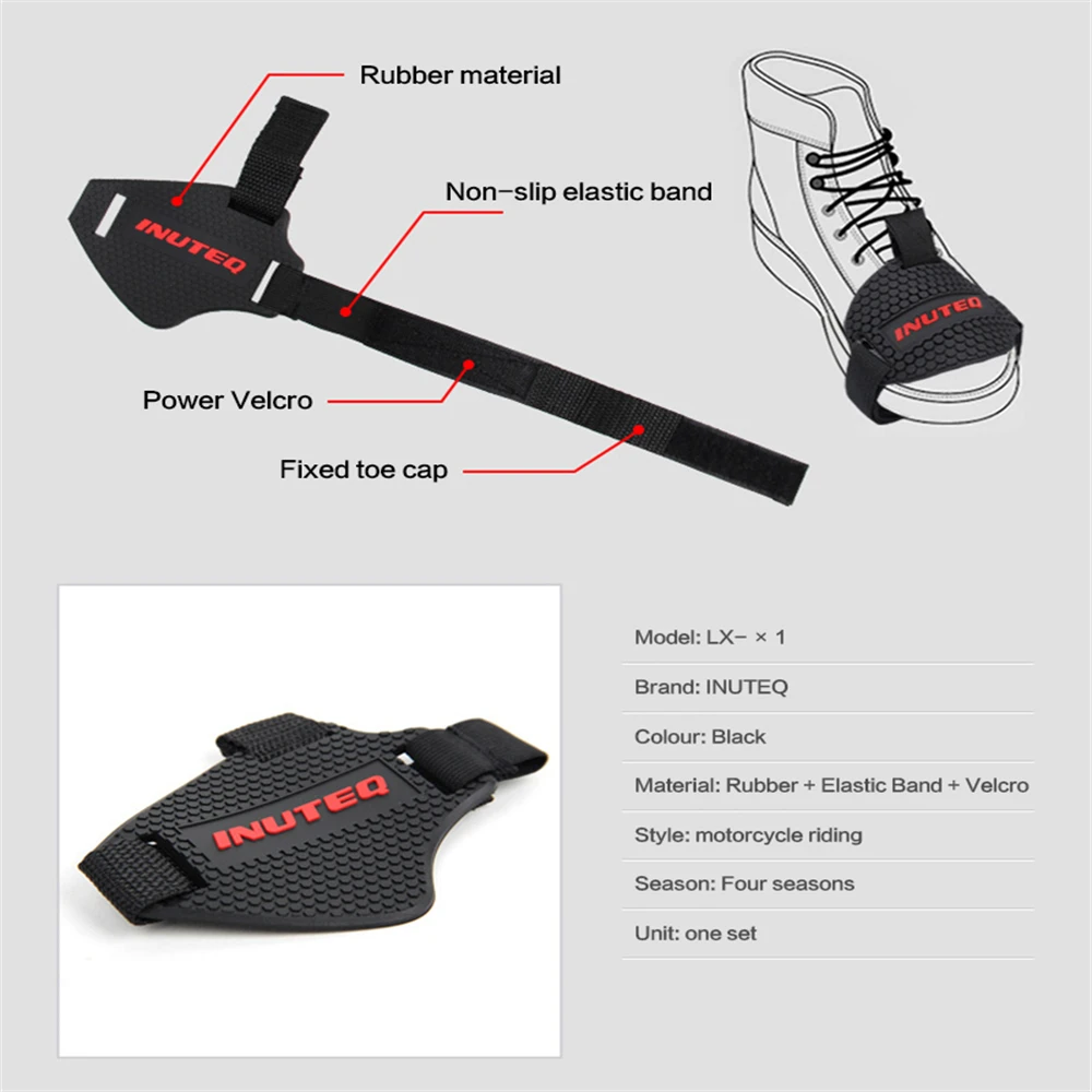 オートバイの靴の保護,ギアシフトパッド,調整可能な滑り止めの靴カバー,耐久性,軽量で耐久性