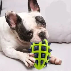 Dog Squeaky Toys Interactive Toys Puppy Sound Toy TPR Rubber Tooth Cleaning Balls Training Ball Pet Chewing Toy For Meduim Large