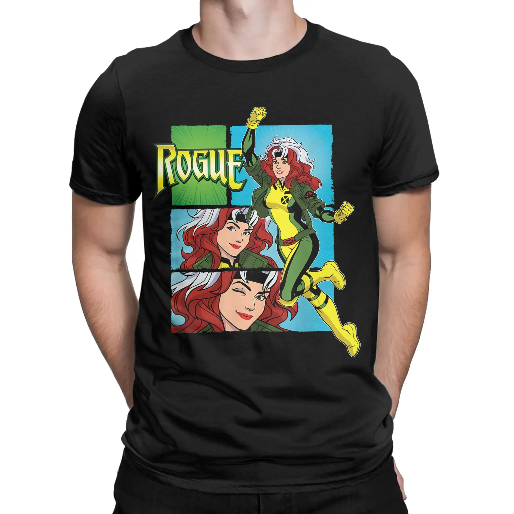 تي شيرت رجالي X Men 97 Rogue Wink Logo تي شيرت موضة الصيف تي شيرت التصميم الكلاسيكي 100 ملابس علوية من القطن حجم كبير 6XL