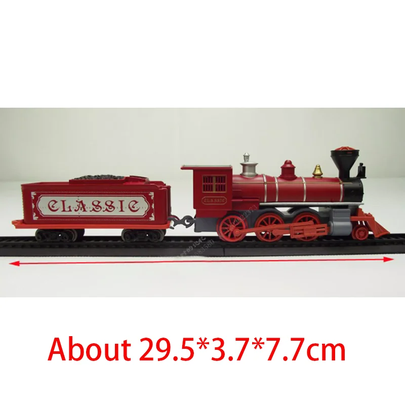 Mittelgroße Dampflokomotive und Eisenbahnmodelle mit Zubehör, statisches Ausstellungsspielzeug aus der Erwachsenenkollektion