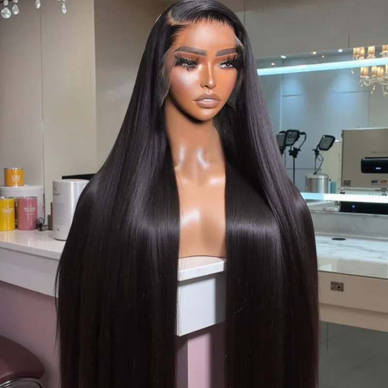 

40 Inch Straight 13x6 Lace Frontal Wigs Human Hair 13x4 Hd Lace Wigs Bone Straight Human Hair Wig 5x5 Glueless Wig For Women