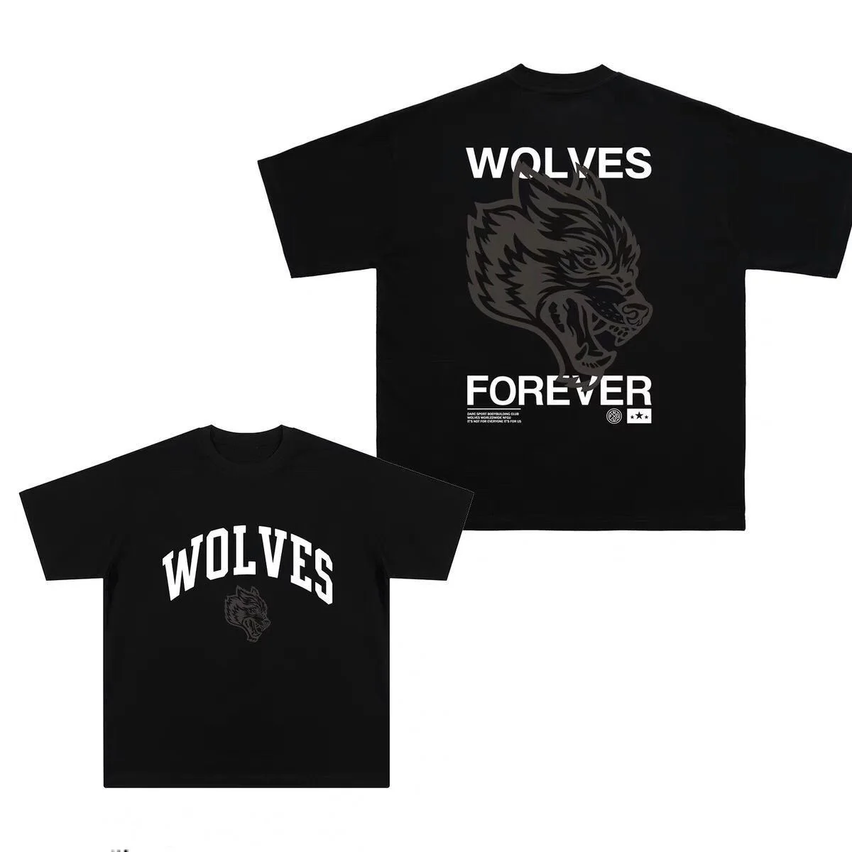 

2025 Summer Sports Men T Shirts Wolf Head Print Fitness Training Short Sleeves Quick Dry Breathable Tops Outdoor Exercise Tees