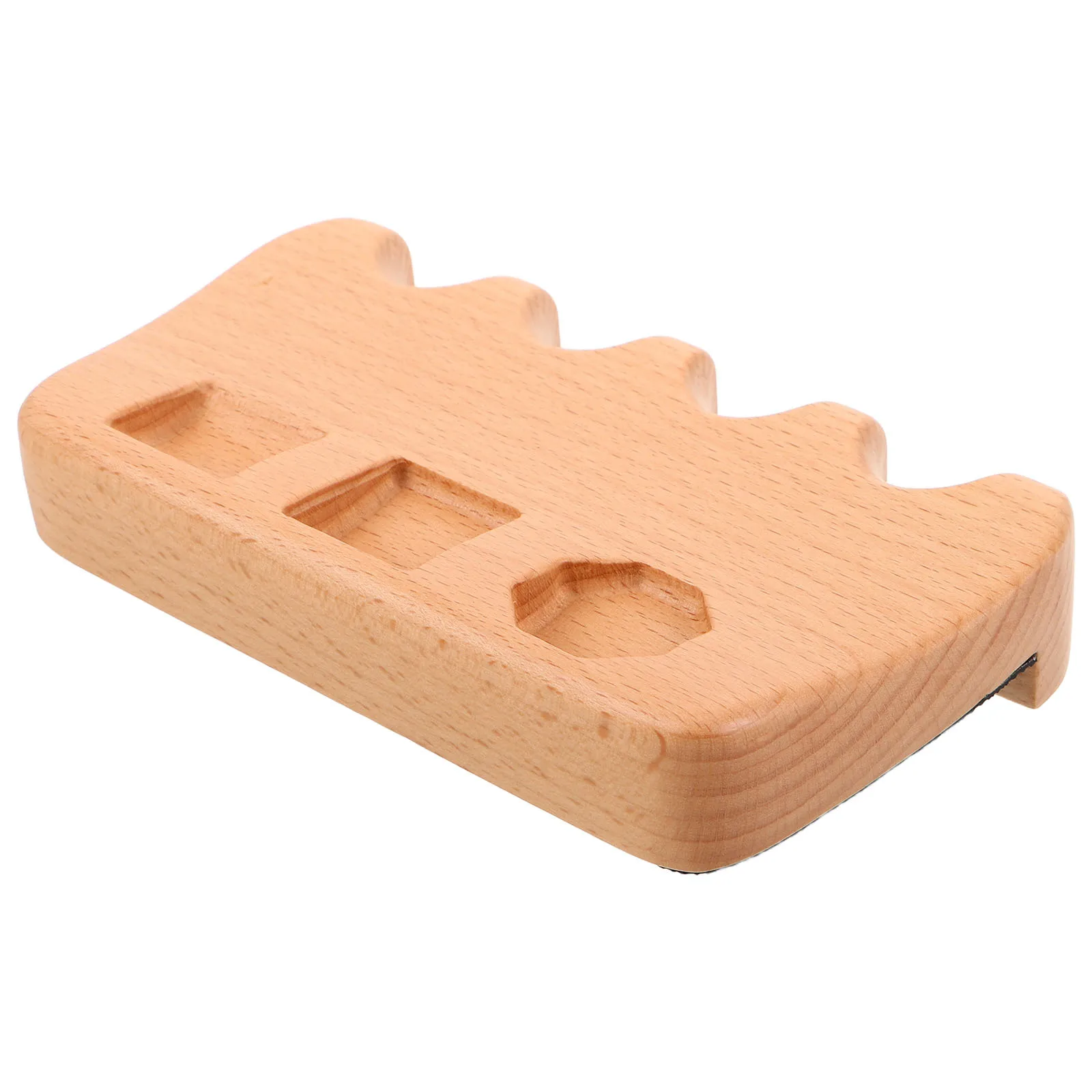 

4-Cue Portable Solid Wood Pool Cue Rack Weighted Billiard Stick Holder Pool Table Game Cue Stick Holder Wood Billiards Stand