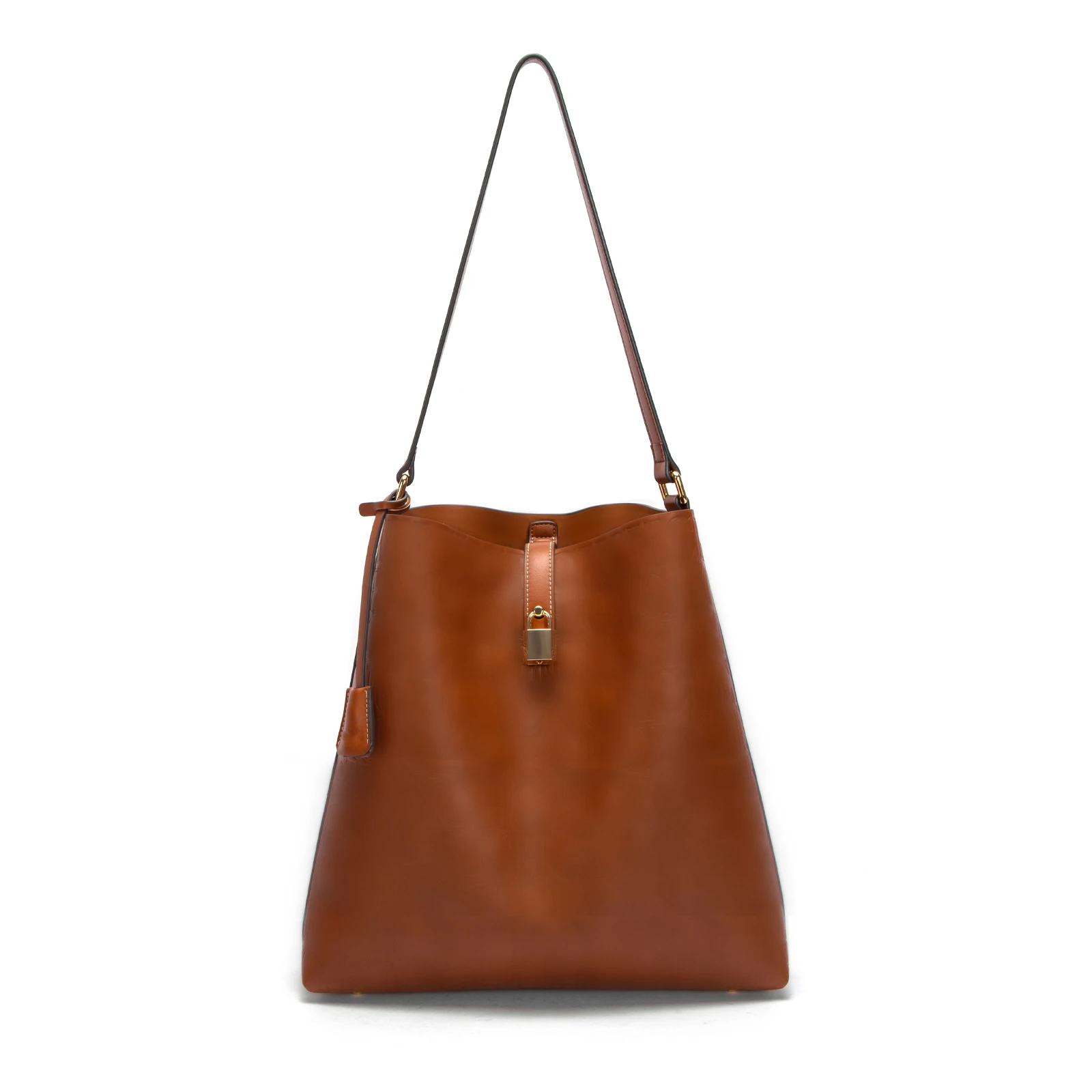Women's Bag 2024 New Fashion Versatile Solid Color Female Commuter Bag Metal Lock Buckle Design Printed Design Ladies Bags