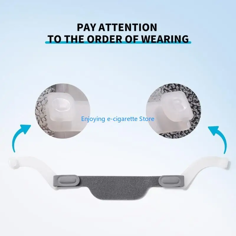 CPAP Masks Replacement Headgear with Soft Fabric Padding, Adjustable Strap Design for Home Sleep Setups and Backup Rotation Y4QF