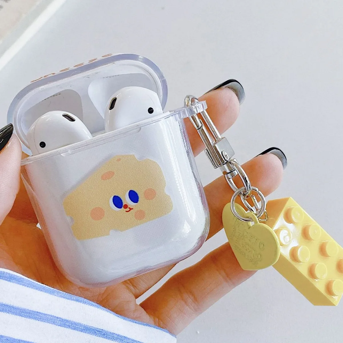 

Yellow ins Cute Cheese Case For Airpods Pro 2 2nd Earphone Charging Box Bag Cover For Airpod 1/2/3 Soft TPU Shell