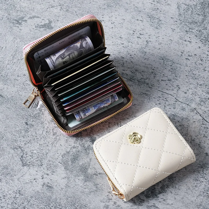 New Europe and the United States luxury fresh fragrance ladies wrist wallet card multi-card ladies cross-border mobile phone bag