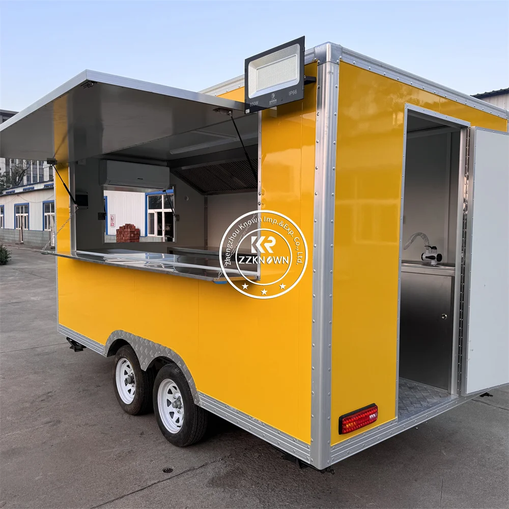 Customized Mobile Ice Cream Cart Mobile Restaurant Food Truck Food Trailer With Professional Kitchen Setup