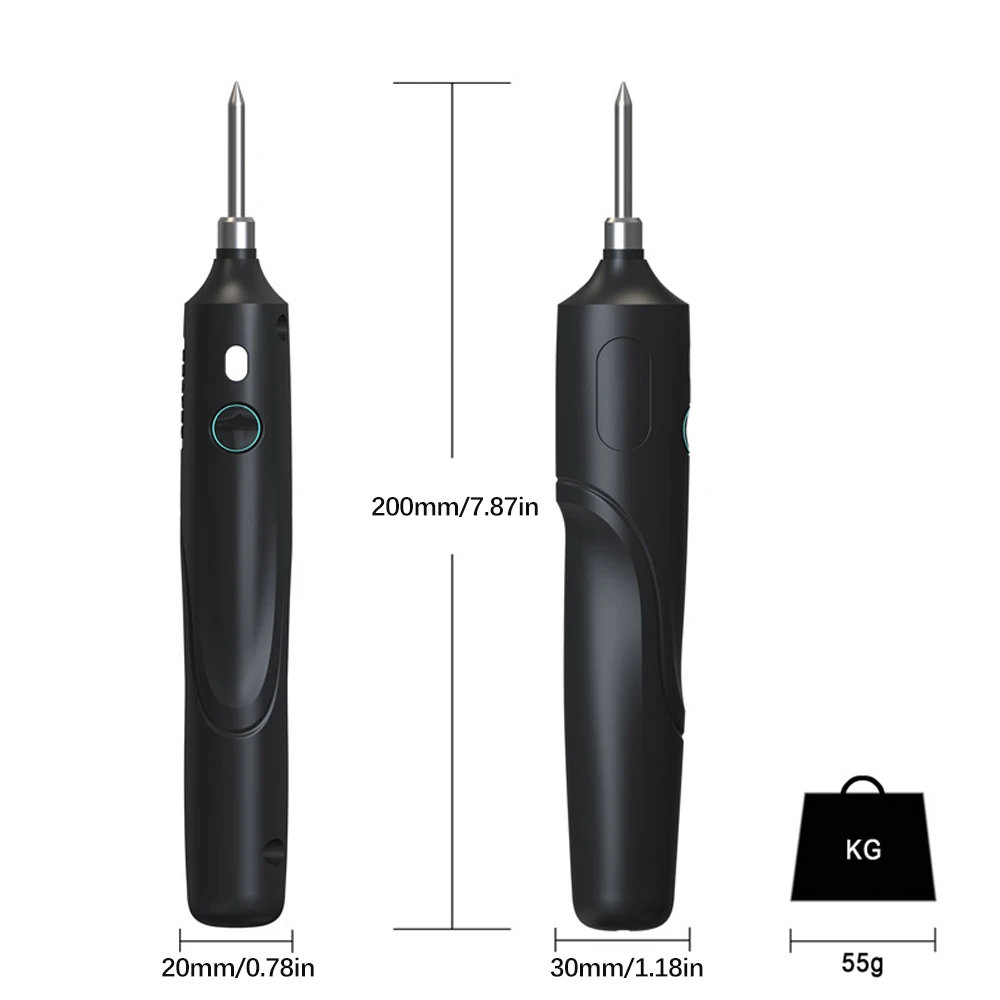 Ferro de solda recarregável sem fio, ferramenta de solda eletrônica, controle de temperatura de 3 velocidades, bateria removível, 8W