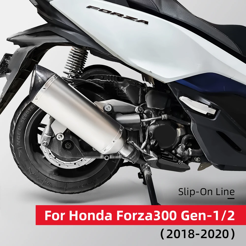 

Exhaust system for motorcycle, 470mm Carbon exhaust silencer, accessory fit for the forza300 slop on, 2018-2020