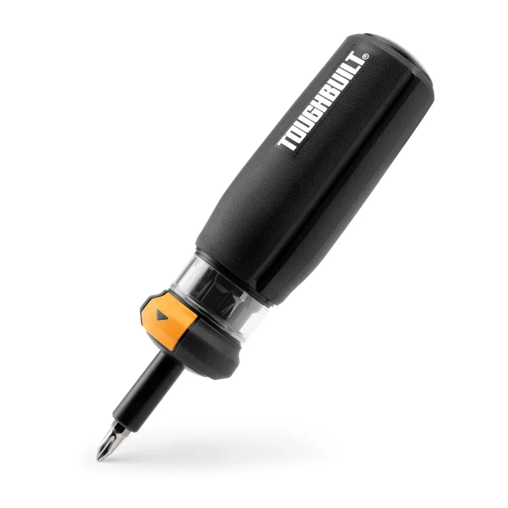 TOUGHBUILT 6 in 1 Multi Bit Screwdriver Reversible Ratchet Wrench Automatic Reload Manual Screwdriver Set TB-H5-M-01