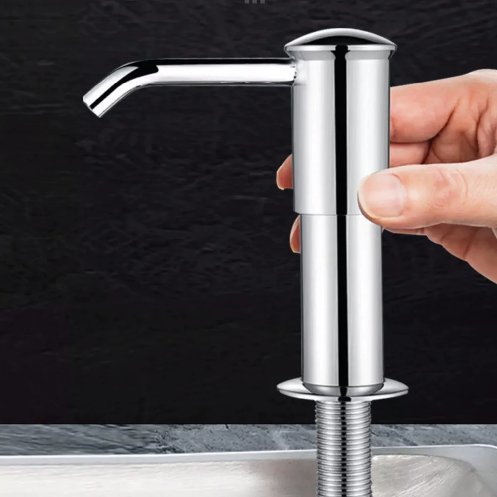 

360 ° Вращающийся дозатор мыла в раковине, антикоррозийный гладкий разрядный насос для мыла, ручной пресс из АБС-пластика, дозатор кухонного мыла