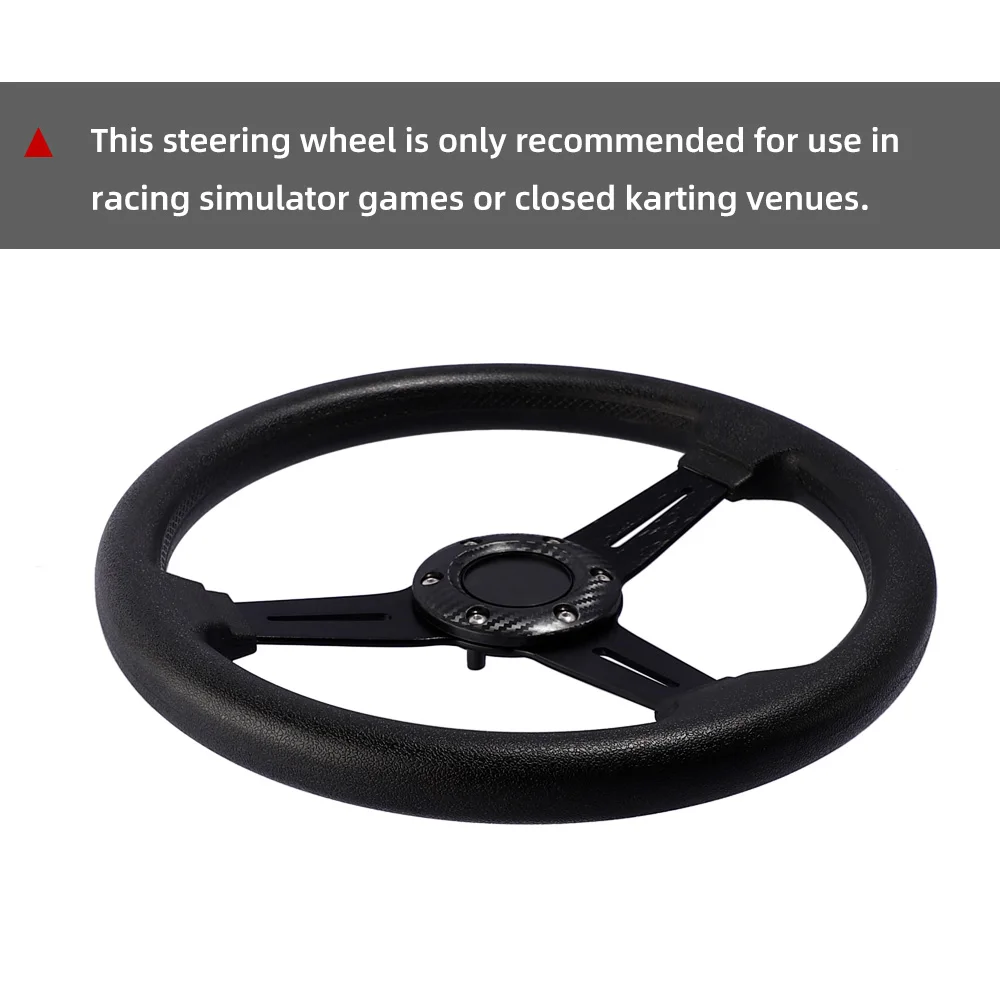 330mm 13 Zoll PU-Rennlenkrad 6-Loch 70mm PCD Tiefes Leichtgewicht-Sportlenkrad für Tuning-Auto Universell – Detail 5