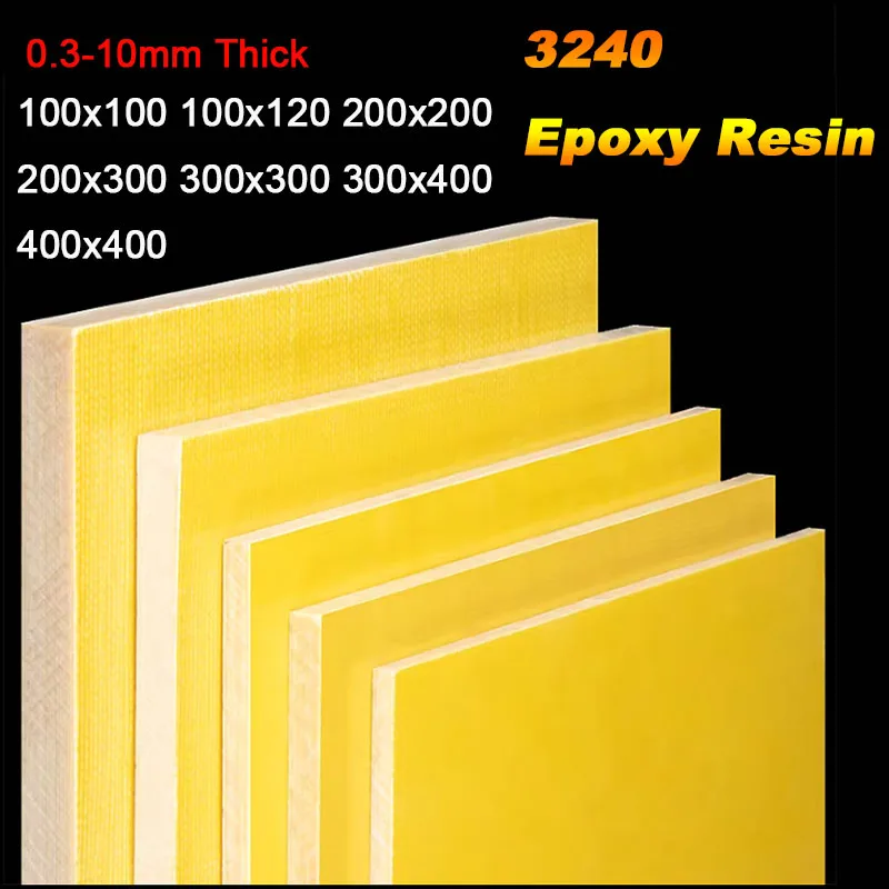 

3240 Epoxy Plate Insulation Resin Plate 0.3/0.5/0.8/1/1.5/2/3/4/5/6/8/10mm Thick Fiberglass Board High Temperature Resistant