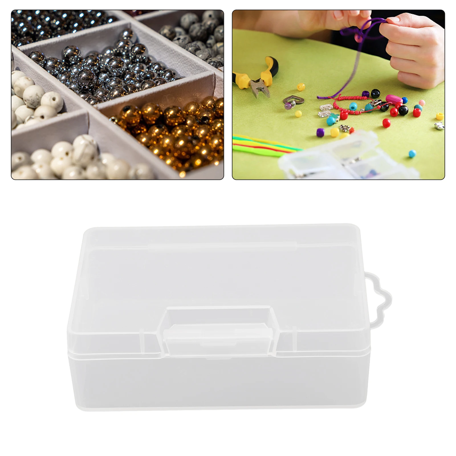 Transparent Plastic Cosmetics Hardware Parts Jewelry Storage Case Container Packaging Box For Earrings Rings Box Holder Case