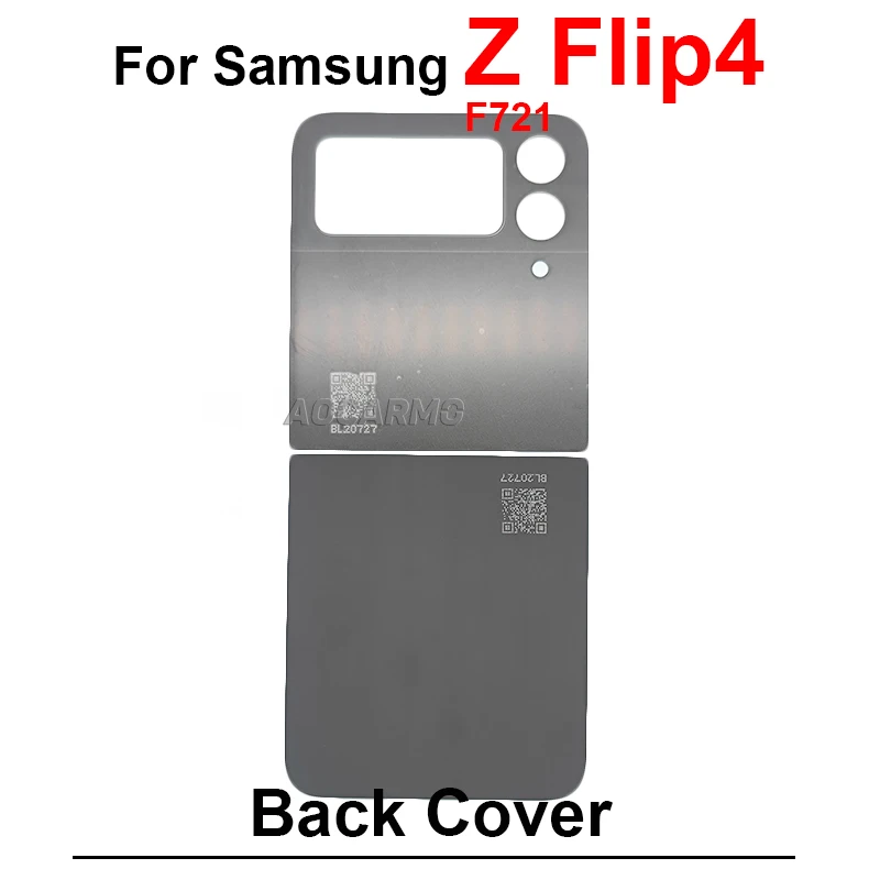 For Samsung Galaxy Z Flip4 Back Top And Bottom Frame Cover Panel Rear Housing SM-F721 Repair Replacement Parts