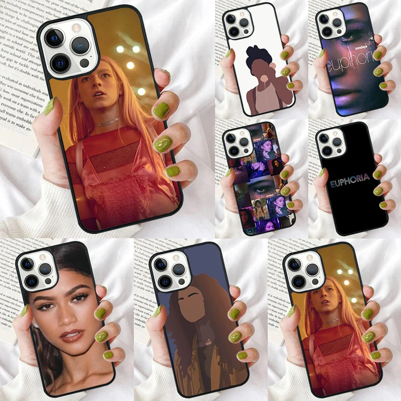 American TV Series Euphoria Phone Case for iPhone 16 15 14 12 13 mini PLUS X XS XR 11 PRO MAX Back Cover Fundas Shell