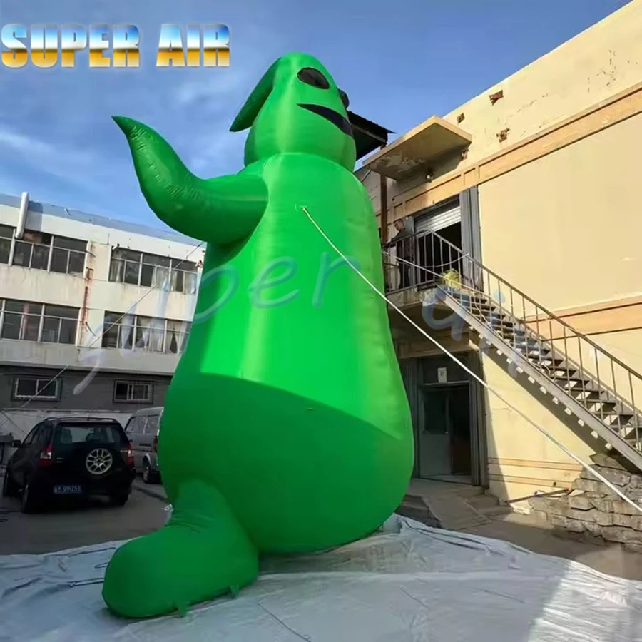 تصميم إبداعي لتزيين الهالوين الأخضر نموذج شبح قابل للنفخ لحفلات الاحتفال