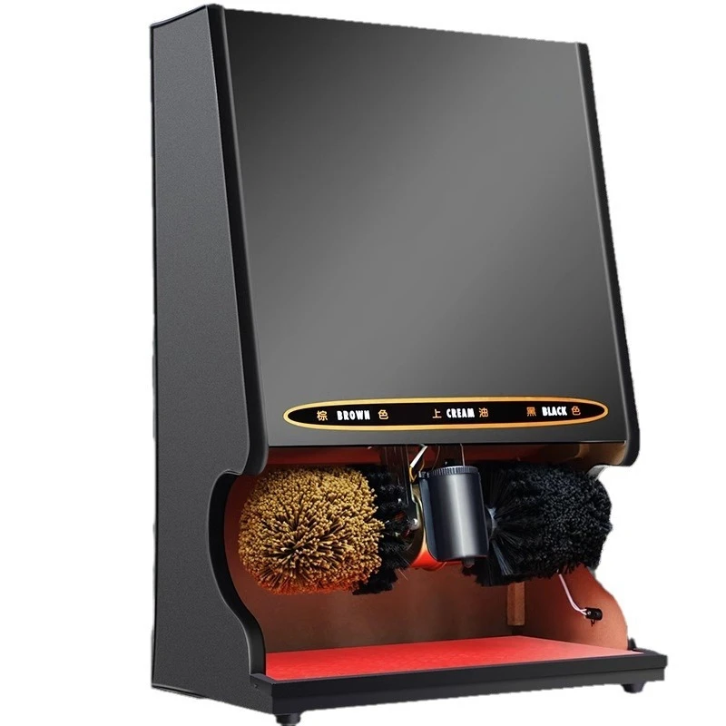 Commercial Automatic Shoe Shine Machine Hotel Lobby Induction Shine Machine Electric Brush Shoe