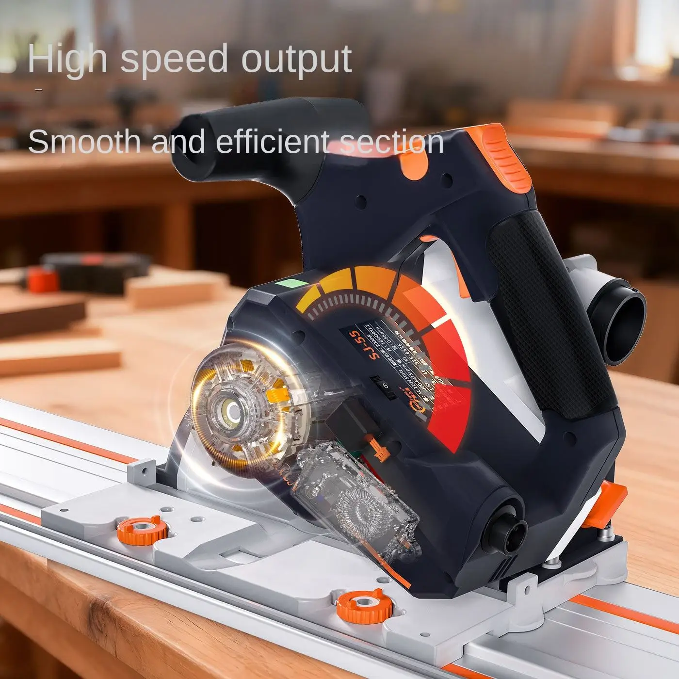 Action SJ-55 Linear Guide Track Saw 55mm Max Cut Depth Plunge Cut Saw For Cabinetry Trim Work Carpentry Wholesale