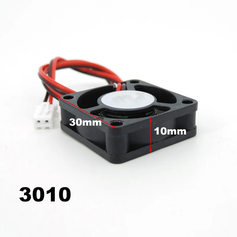 1/5x 3cm DC 5V 12V 24V 3010 Fan Cooling Brushless Mini Fan 30*30*10MM Cable 17CM 2Pin Radiator Black For 3D Printer Parts Reprap