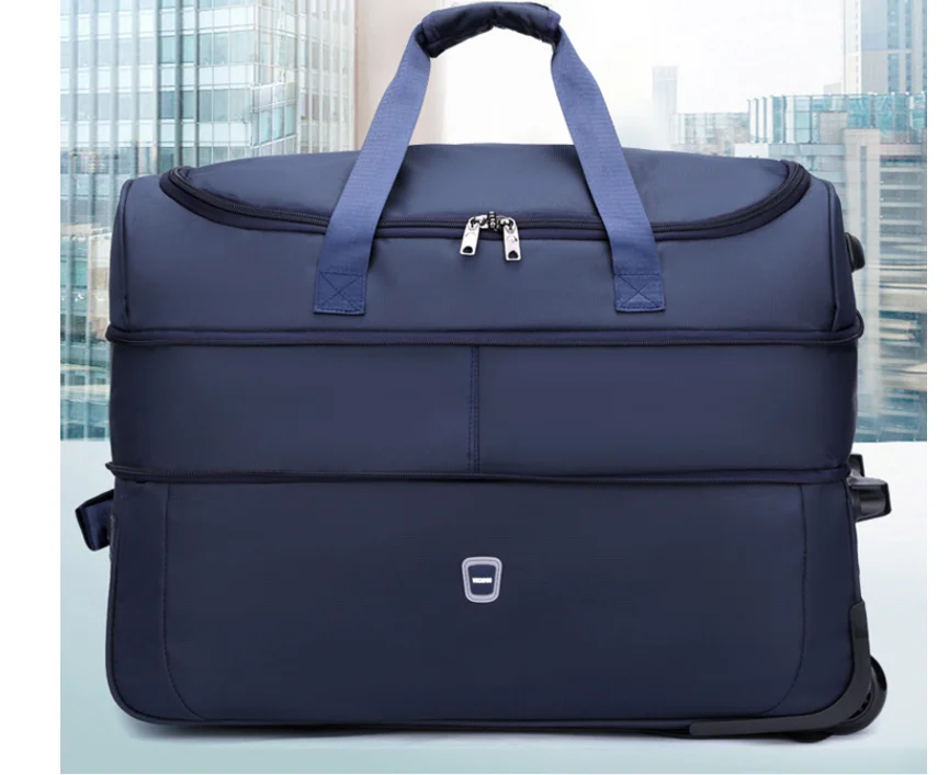 Rolling Duffle Bag with Wheels Travel 22 inch Carry On Luggage Unisex-Adult Expandable 40L to 60L Large Capacity Rolling Luggage