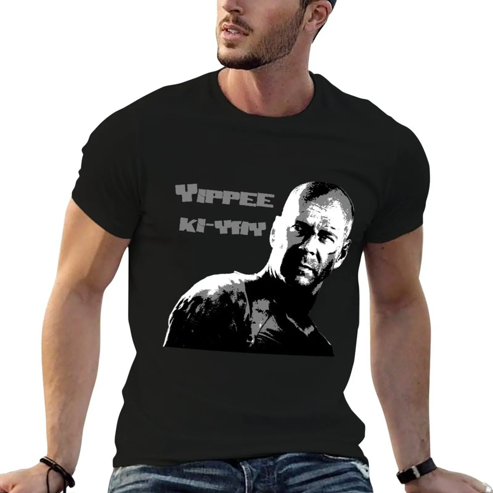 Yippee-Ki-Yay Sticker T-Shirt valentines clothes custom t-shirts mens big and tall t shirts