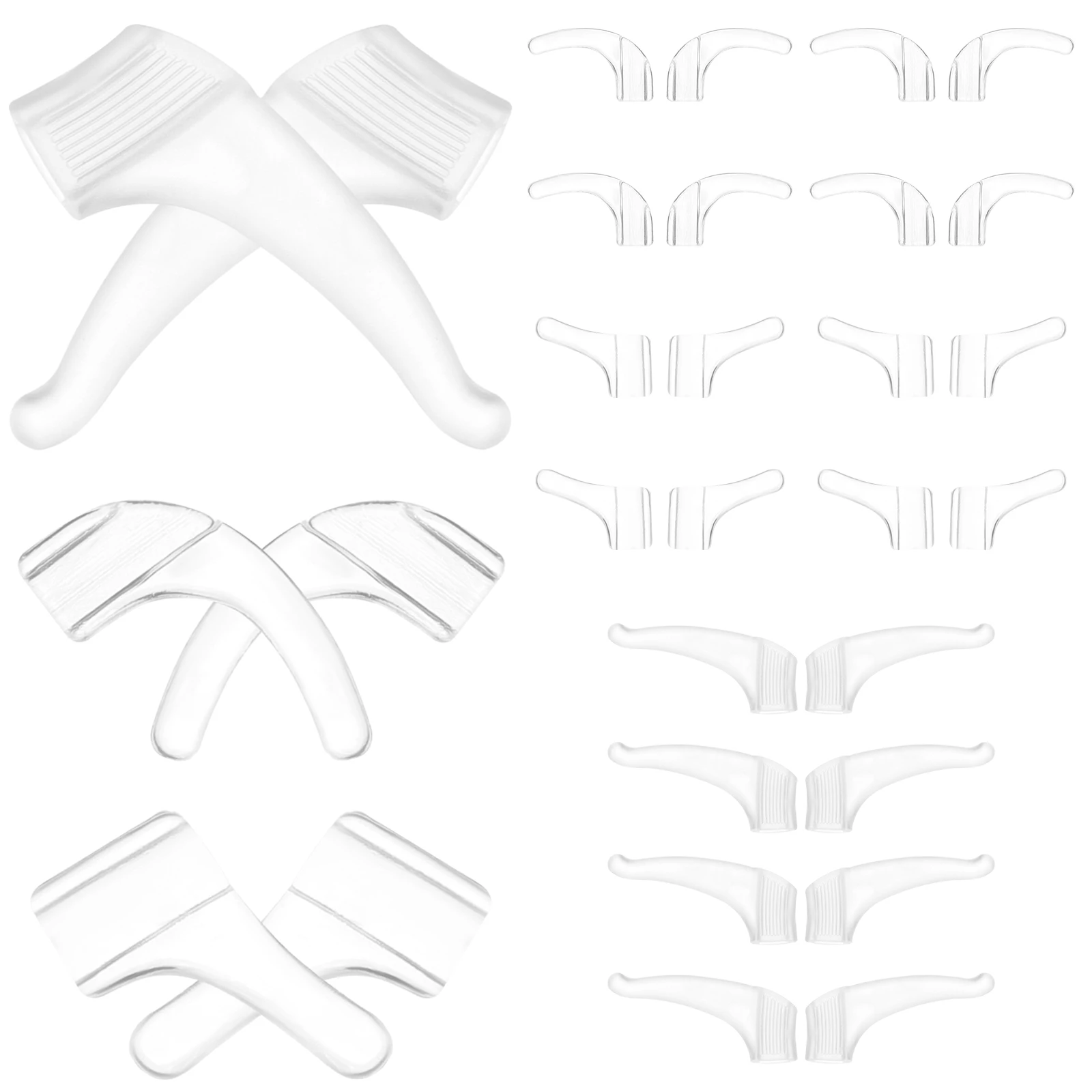 

15 Pairs Anti Skid Glasses Retainers Small Hooks Silicone Ear Grips For Eyeglasses Reading Glasses Sunglasses Portable Hook