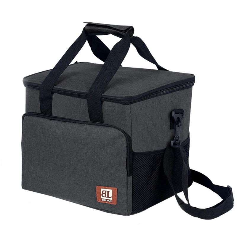 Large Capacity Lunch Bag Insulated Backpack Handbag Cooler Bag Picnic Beach Leak Proof Refrigerated Tote Bag Frozen Lunch Bag