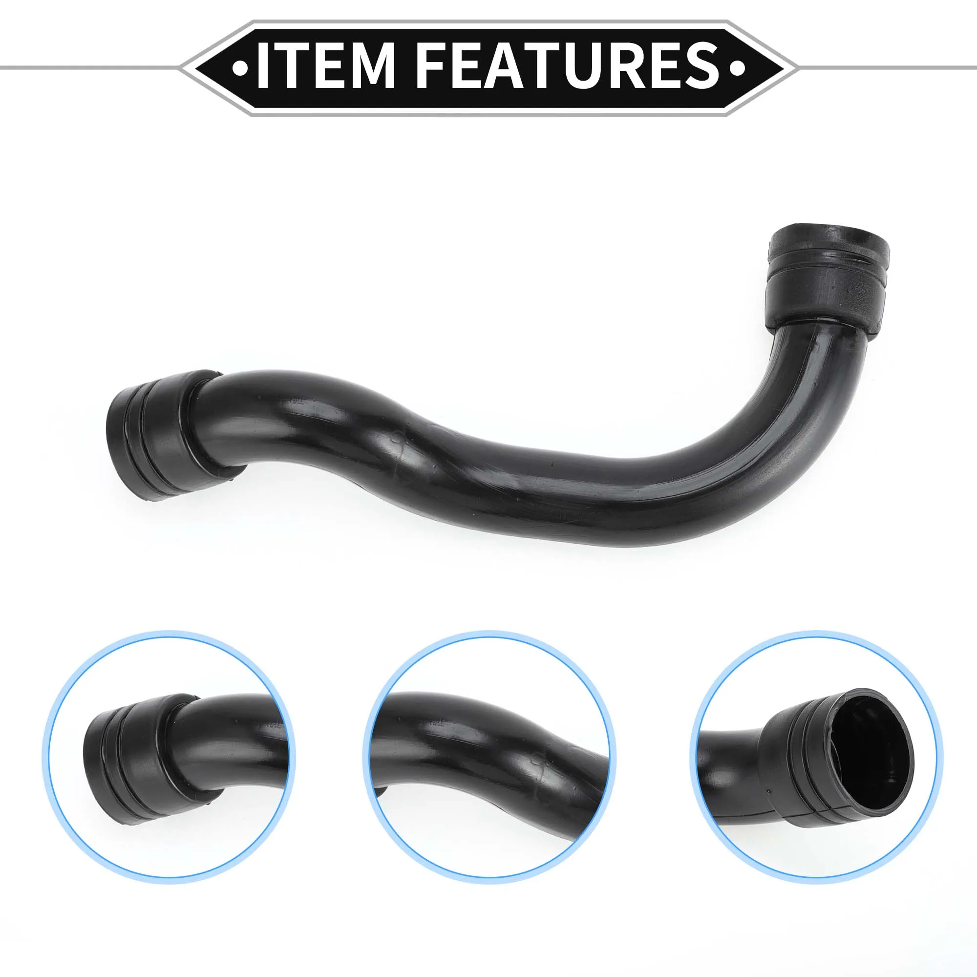 

X Autohaux автомобильный впускной шланг, совместимый с Mercedes-Benz W271 W204 W212 C207 09-16, воздухозаборный шланг, черный No 2710901929